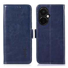 Leather Case Stands Flip Cover Holder A12D for OnePlus Nord N30 5G Blue