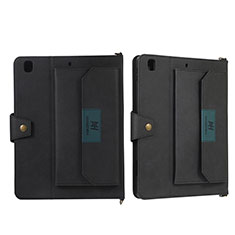 Leather Case Stands Flip Cover Holder AD1 for Apple iPad 10.2 (2019) Black