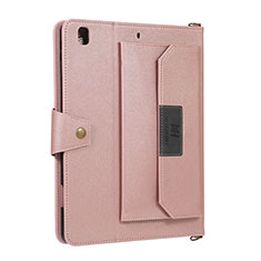 Leather Case Stands Flip Cover Holder AD1 for Apple iPad Air 2 Rose Gold