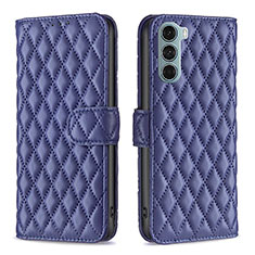 Leather Case Stands Flip Cover Holder B01F for Motorola Moto Edge S30 5G Blue