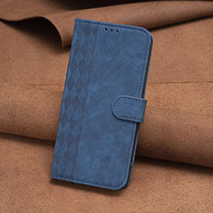 Leather Case Stands Flip Cover Holder B01F for Motorola Moto G23 Blue