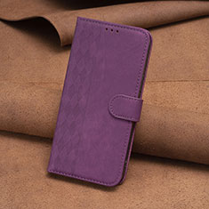 Leather Case Stands Flip Cover Holder B01F for Nokia C12 Plus Purple