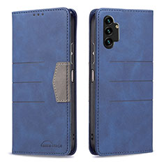 Leather Case Stands Flip Cover Holder B01F for Samsung Galaxy A13 4G Blue