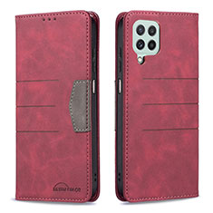 Leather Case Stands Flip Cover Holder B01F for Samsung Galaxy A22 4G Red