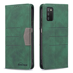 Leather Case Stands Flip Cover Holder B01F for Samsung Galaxy M02s Green