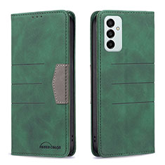 Leather Case Stands Flip Cover Holder B01F for Samsung Galaxy M23 5G Green