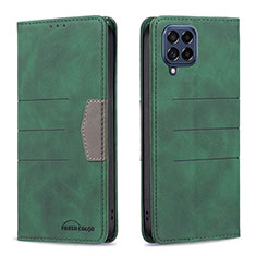 Leather Case Stands Flip Cover Holder B01F for Samsung Galaxy M53 5G Green