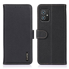 Leather Case Stands Flip Cover Holder B01H for Asus ZenFone 8 Mini Black