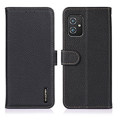 Leather Case Stands Flip Cover Holder B01H for Asus Zenfone 8 ZS590KS Black