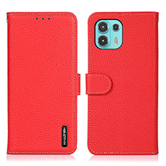 Leather Case Stands Flip Cover Holder B01H for Motorola Moto Edge 20 Lite 5G Red