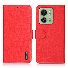 Leather Case Stands Flip Cover Holder B01H for Motorola Moto Edge (2023) 5G Red