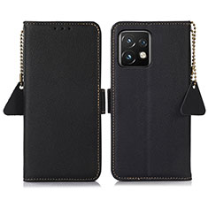 Leather Case Stands Flip Cover Holder B01H for Motorola Moto Edge Plus (2023) 5G Black