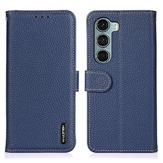 Leather Case Stands Flip Cover Holder B01H for Motorola Moto Edge S30 5G Blue