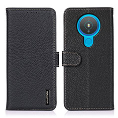 Leather Case Stands Flip Cover Holder B01H for Nokia 1.4 Black