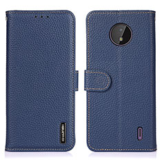 Leather Case Stands Flip Cover Holder B01H for Nokia C20 Blue