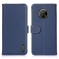 Leather Case Stands Flip Cover Holder B01H for Nokia G300 5G Blue