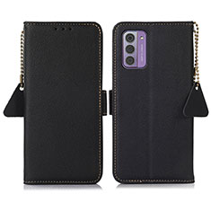 Leather Case Stands Flip Cover Holder B01H for Nokia G42 5G Black