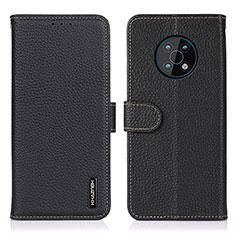 Leather Case Stands Flip Cover Holder B01H for Nokia G50 5G Black