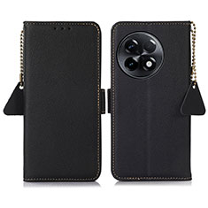 Leather Case Stands Flip Cover Holder B01H for OnePlus 11R 5G Black