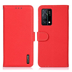 Leather Case Stands Flip Cover Holder B01H for Oppo K9 5G Red