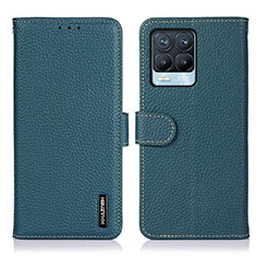 Leather Case Stands Flip Cover Holder B01H for Realme 8 4G Green