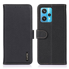 Leather Case Stands Flip Cover Holder B01H for Realme Narzo 50 Pro 5G Black