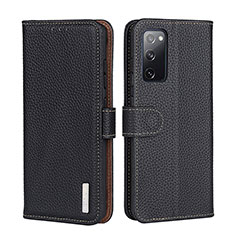 Leather Case Stands Flip Cover Holder B01H for Realme Q3 Pro 5G Black