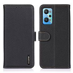 Leather Case Stands Flip Cover Holder B01H for Realme Q5 Pro 5G Black