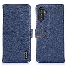 Leather Case Stands Flip Cover Holder B01H for Samsung Galaxy A04s Blue