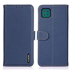Leather Case Stands Flip Cover Holder B01H for Samsung Galaxy A22s 5G Blue