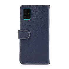 Leather Case Stands Flip Cover Holder B01H for Samsung Galaxy A51 4G Blue