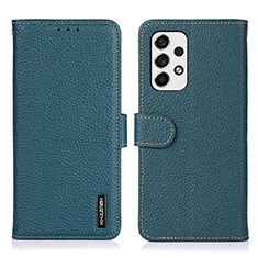 Leather Case Stands Flip Cover Holder B01H for Samsung Galaxy A53 5G Green