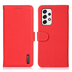 Leather Case Stands Flip Cover Holder B01H for Samsung Galaxy A53 5G Red