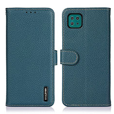 Leather Case Stands Flip Cover Holder B01H for Samsung Galaxy F42 5G Green