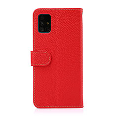 Leather Case Stands Flip Cover Holder B01H for Samsung Galaxy M40S Red