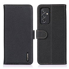 Leather Case Stands Flip Cover Holder B01H for Samsung Galaxy M54 5G Black