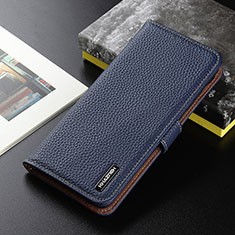 Leather Case Stands Flip Cover Holder B01H for Vivo Y12A Blue