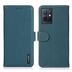 Leather Case Stands Flip Cover Holder B01H for Vivo Y75 5G Green