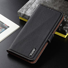 Leather Case Stands Flip Cover Holder B01H for Xiaomi Mi 12 Ultra 5G Black