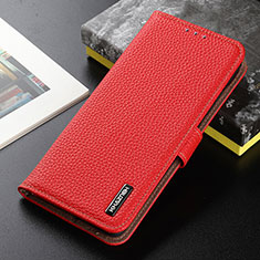 Leather Case Stands Flip Cover Holder B01H for Xiaomi Redmi 9A Red