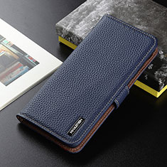 Leather Case Stands Flip Cover Holder B01H for Xiaomi Redmi 9AT Blue