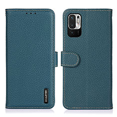 Leather Case Stands Flip Cover Holder B01H for Xiaomi Redmi Note 10 JE 5G Green