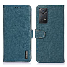 Leather Case Stands Flip Cover Holder B01H for Xiaomi Redmi Note 11 Pro 5G Green