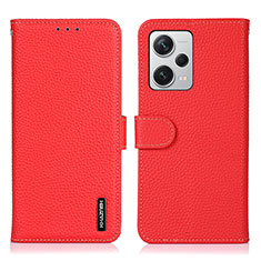 Leather Case Stands Flip Cover Holder B01H for Xiaomi Redmi Note 12 Explorer Red