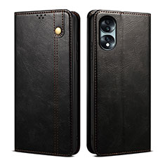 Leather Case Stands Flip Cover Holder B01S for Huawei Honor 70 5G Black