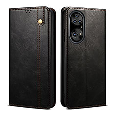 Leather Case Stands Flip Cover Holder B01S for Huawei P50e Black