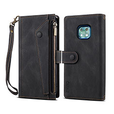 Leather Case Stands Flip Cover Holder B01S for Nokia XR20 Black