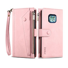 Leather Case Stands Flip Cover Holder B01S for Nokia XR20 Pink