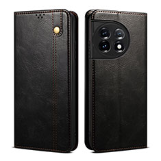 Leather Case Stands Flip Cover Holder B01S for OnePlus Ace 2 Pro 5G Black