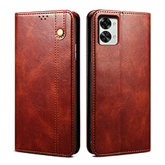 Leather Case Stands Flip Cover Holder B01S for OnePlus Nord 2T 5G Brown